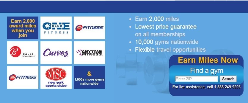 23 Ways to Earn United Airline Miles without Flying-Join a gym