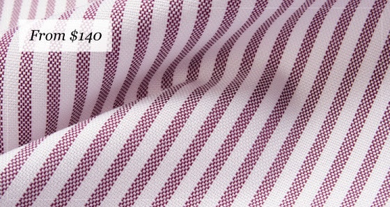 Proper Cloth-new fabrics-Thomas Mason Burgundy Stripe