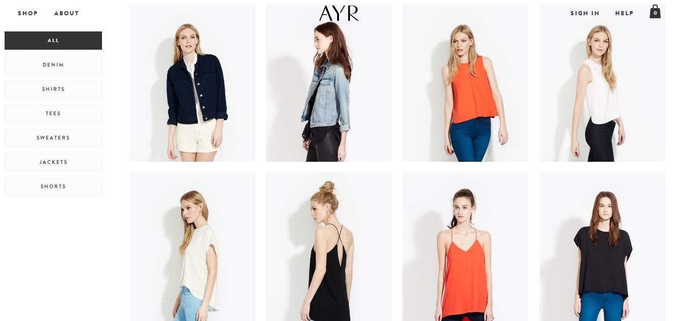 AYR online shop - womenswear