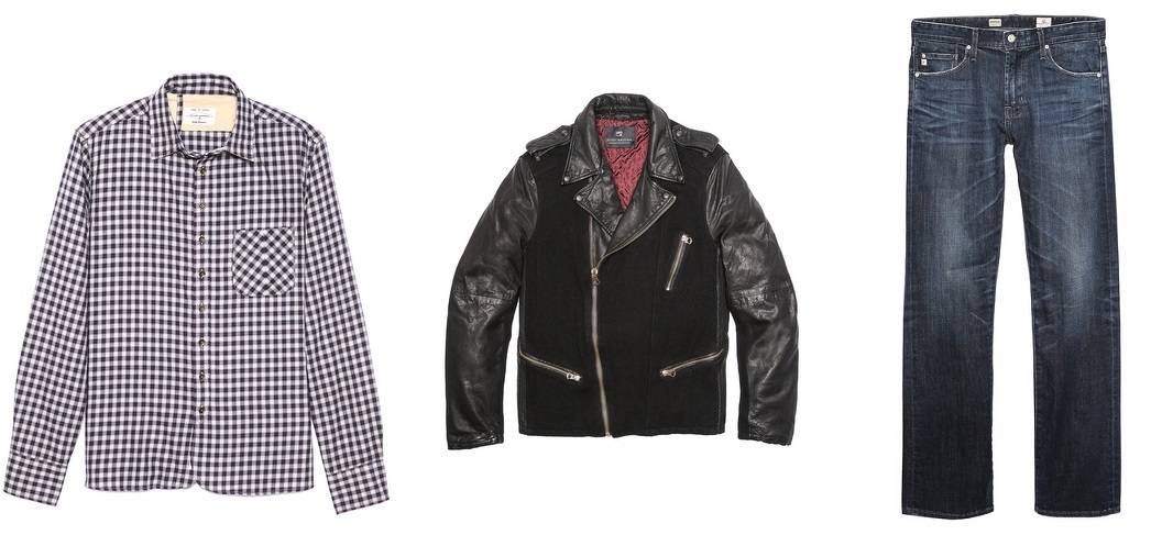 East Dane final sale - rag and bone sport shirt - scotch and soda rocker jacket - ag adriano goldschmied jeans