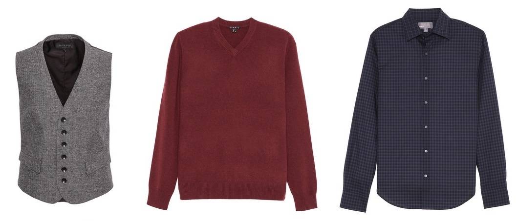 East Danes final sale - rag and bone waistcoat  - theory sweater - vince plaid shirt