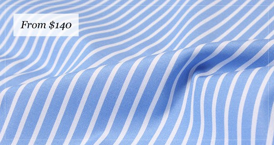 Proper Cloth back in stock - Canclini Blue Reverse Bengal Stripe