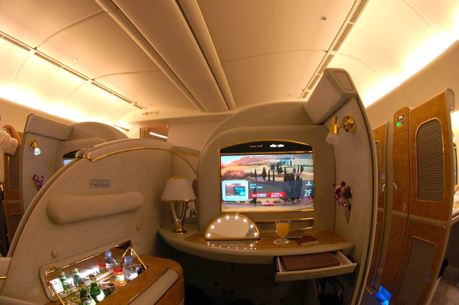 Top 10 First Class & Business Flights to Europe You Can Fly for Free with Points & Miles-Emirates_Boeing_777-200LR_First_Class_Suite