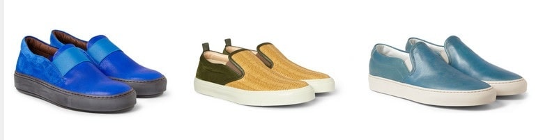 Low-key High-style Sneaker at Mr Porter - acne studios slip-on - gucci sneakers - common projects slip-on