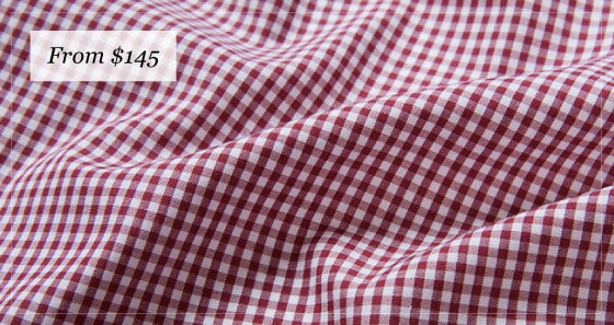 New Limited Edition Canclini Fabrics at Proper Cloth - Canclini Red Mini Gingham