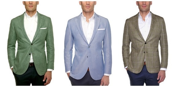 Unconventional Essentials from Ledbury - green bennett sport coat - blue concord blazer - green cumberland sport coat