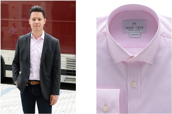 Looking Forward to Monday Mornings with Hugh & Crye  - Mayfair pink poplin shirt