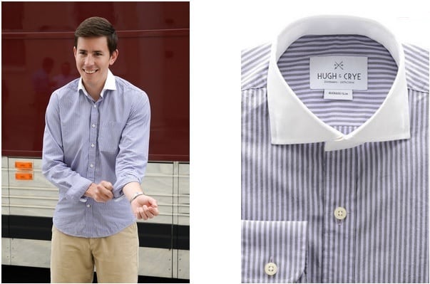 Looking Forward to Monday Mornings with Hugh & Crye  - Nucky contrast cutaway shirt