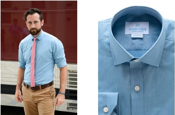 Looking Forward to Monday Mornings with Hugh & Crye  - Piscine poplin shirt