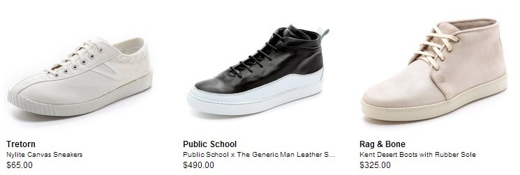 Back To School with East Dane - tretorn canvas sneakers - public school leather sneakers - rag & bone boots