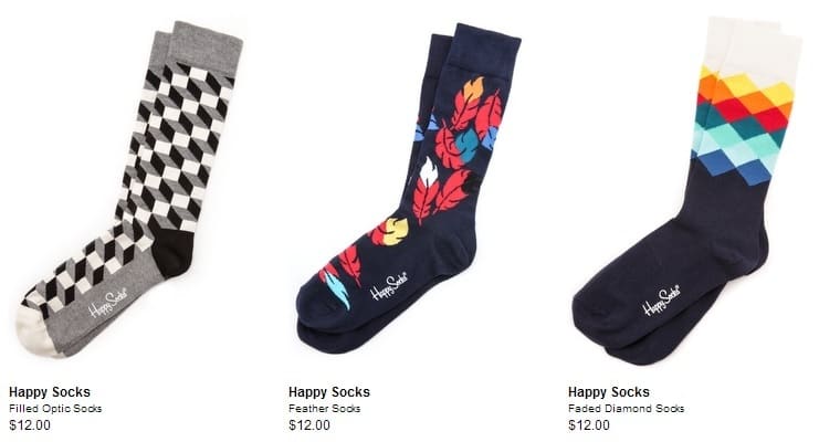 East Dane Accessories Make The Look - happy socks optic socks - feather socks - diamond socks