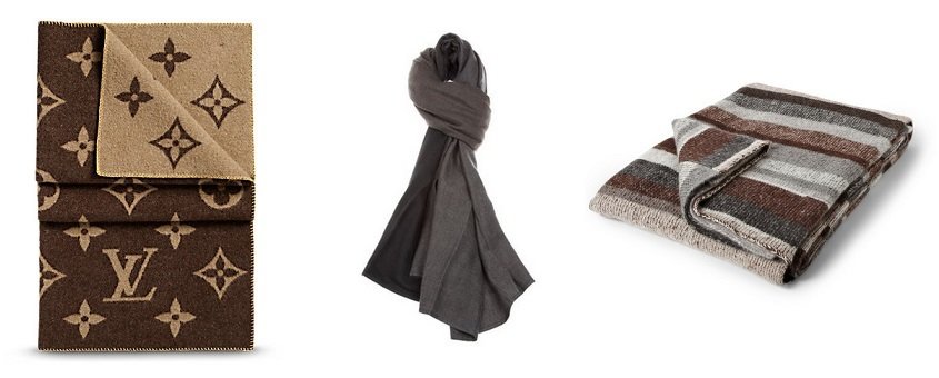 louis-vuitton-monogram-blanket-scarves-and-shawls-- LV - denis colomb cashmere blanket - farfetch - the elder statesman striped cashmere blanket - mr porter