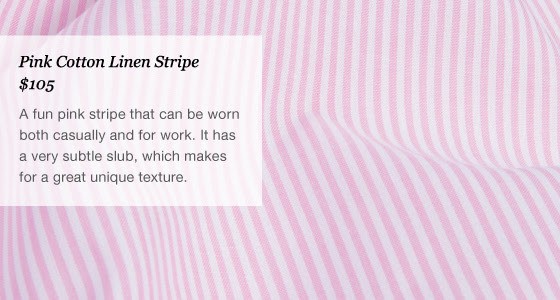 proper cloth - casual linen fabrics - pink cotton linen stripe