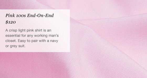 proper cloth - pink 100s end on end