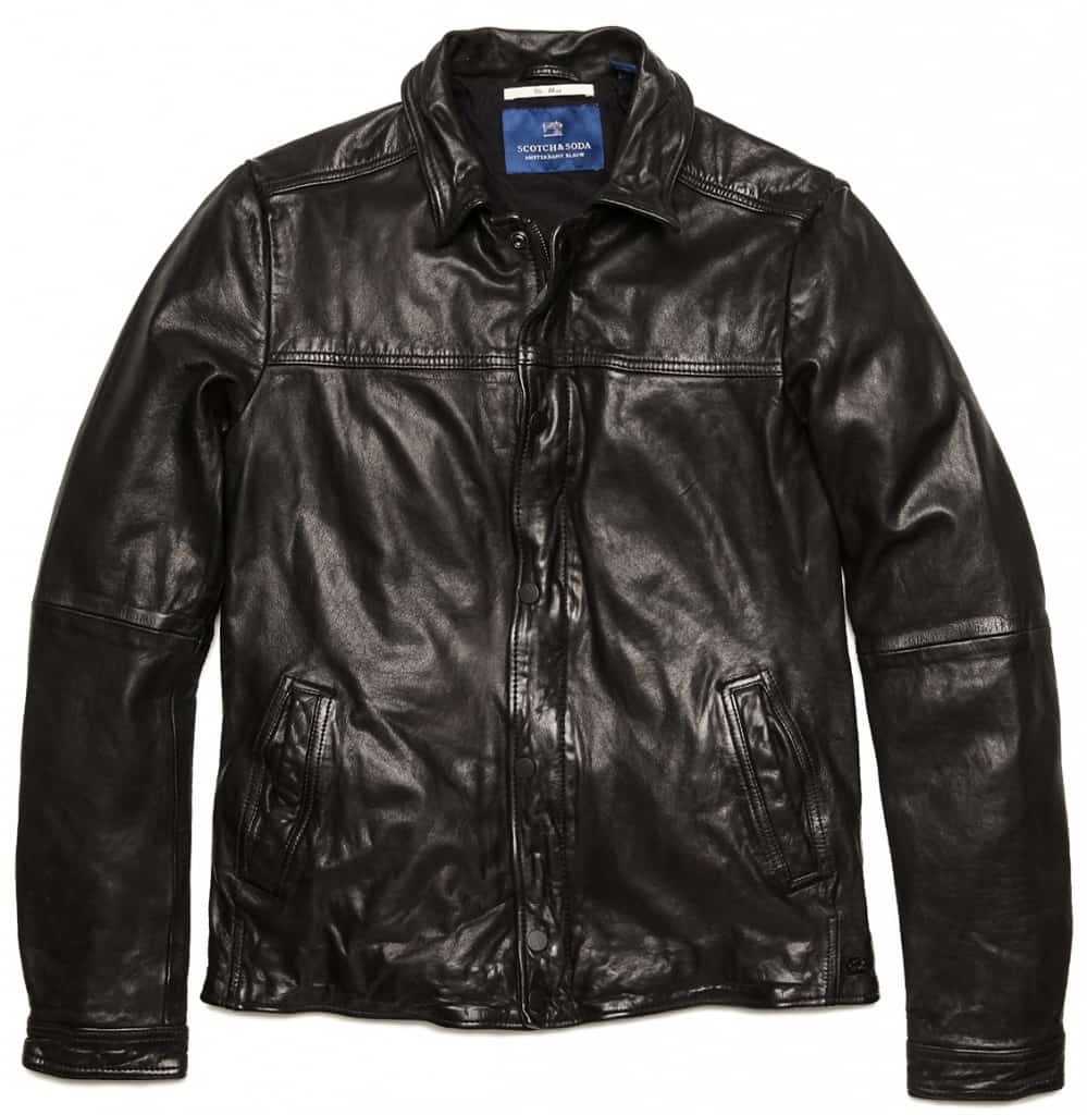 10 Leather Jackets for Men on Sale at East Dane - scotch & soda vintage style leather jacket- east dane