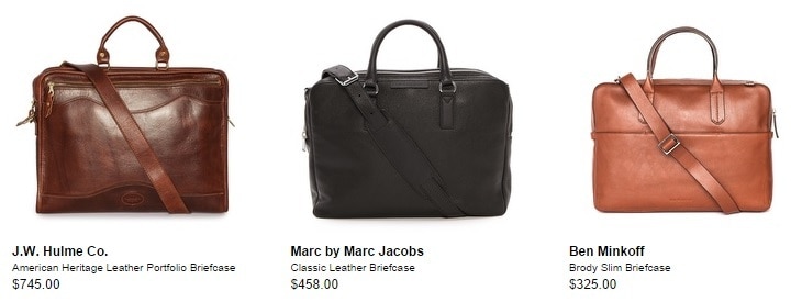 East Dane Man at The Office - j.w. hulme co. leather portfolio briefcase - marc by marc jacobs briefcase - ben minkoff briefcase