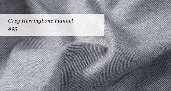 New Flannels from Proper Cloth - grey herringbone flannel