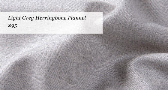 New Flannels from Proper Cloth - light grey herringbone flannel