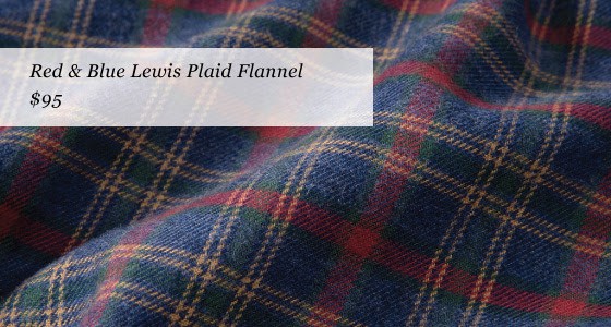 New Flannels from Proper Cloth - red & blue lewis plaid flannel