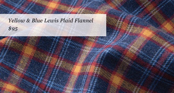 New Flannels from Proper Cloth  - yellow & blue lewis plaid flannel