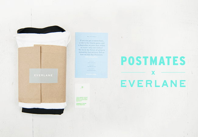 postmates + everlane - instant delivery