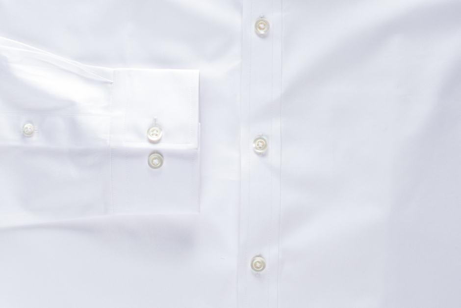Hugh & Cye The Most Gentlemenly Shirt Ever Made - wesley white poplin band collar shirt (2)