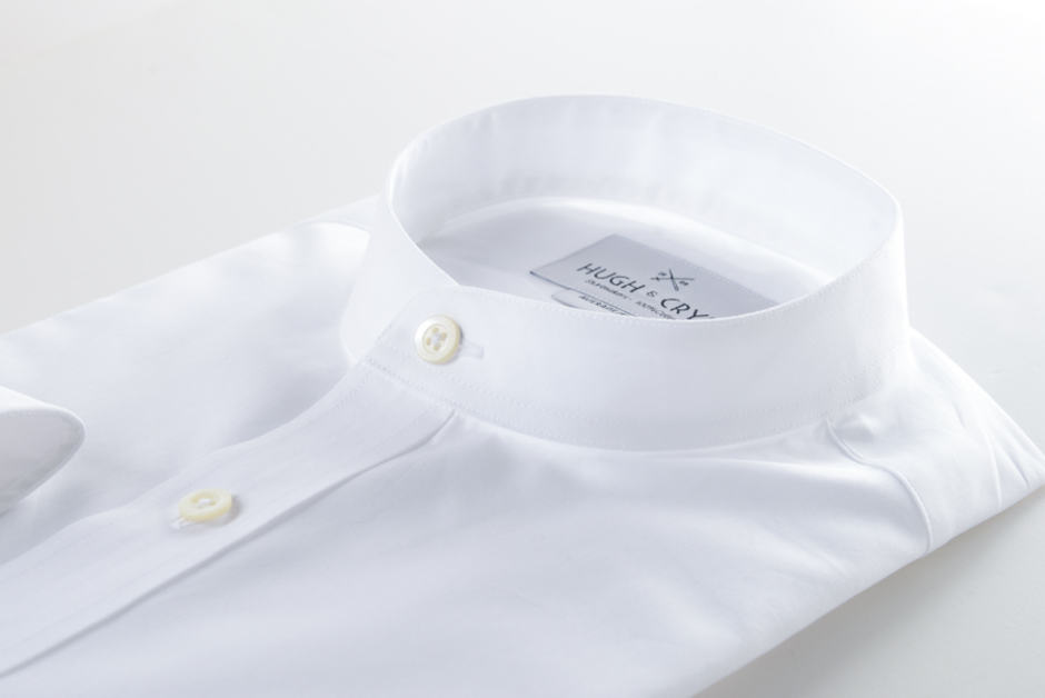 Hugh & Cye The Most Gentlemenly Shirt Ever Made - wesley white poplin band collar shirt (4)
