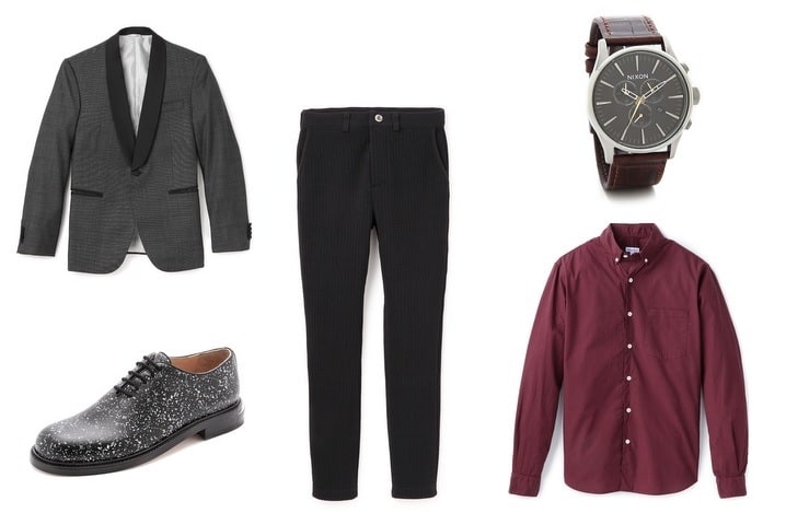 nixon chrono watch - brooklyn tailors diner jacket - sns herning trousers - steven alan shirt - band of outsiders oxfords - 3 Perfect Men’s Outfits for Fall for Sale on East Dane