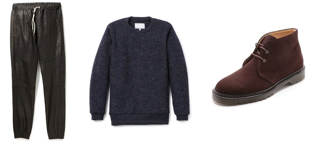 10 Best Ways to Style Men's Desert Boots - east dane - desert boots with leather pants