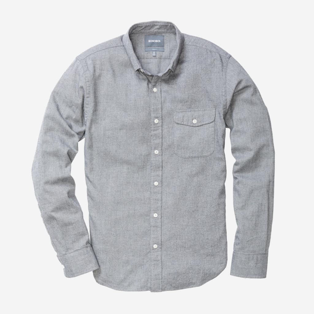 SHIRT_BrushedTwill_CharcoalHeather_hero1-The Best Items from Bonobos' Gift Guide