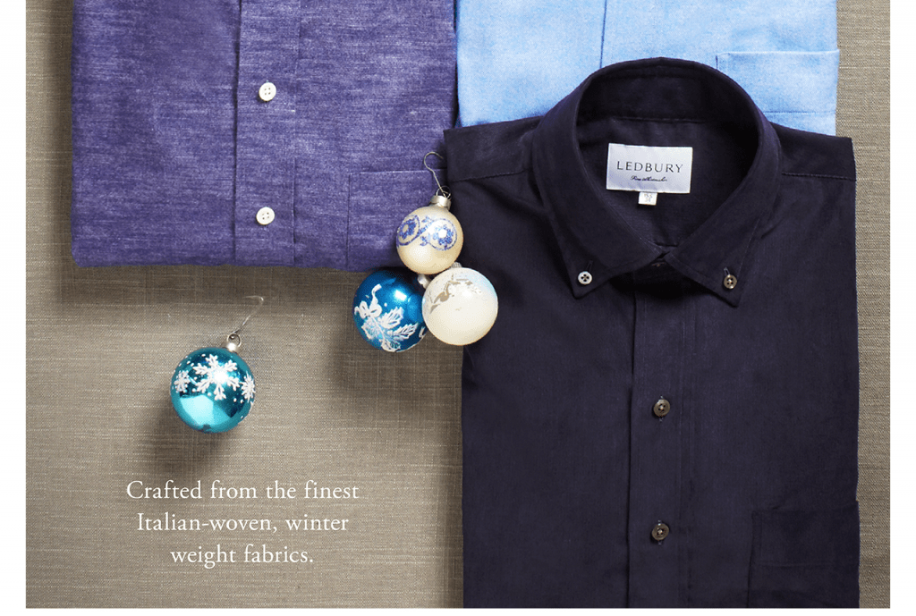 Blue Christmas Brushed Oxfords, Moleskin & Corduroy Shirts at Ledbury (3)