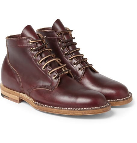 Viberg Leather Lace-Up Boots- Mr. Porter