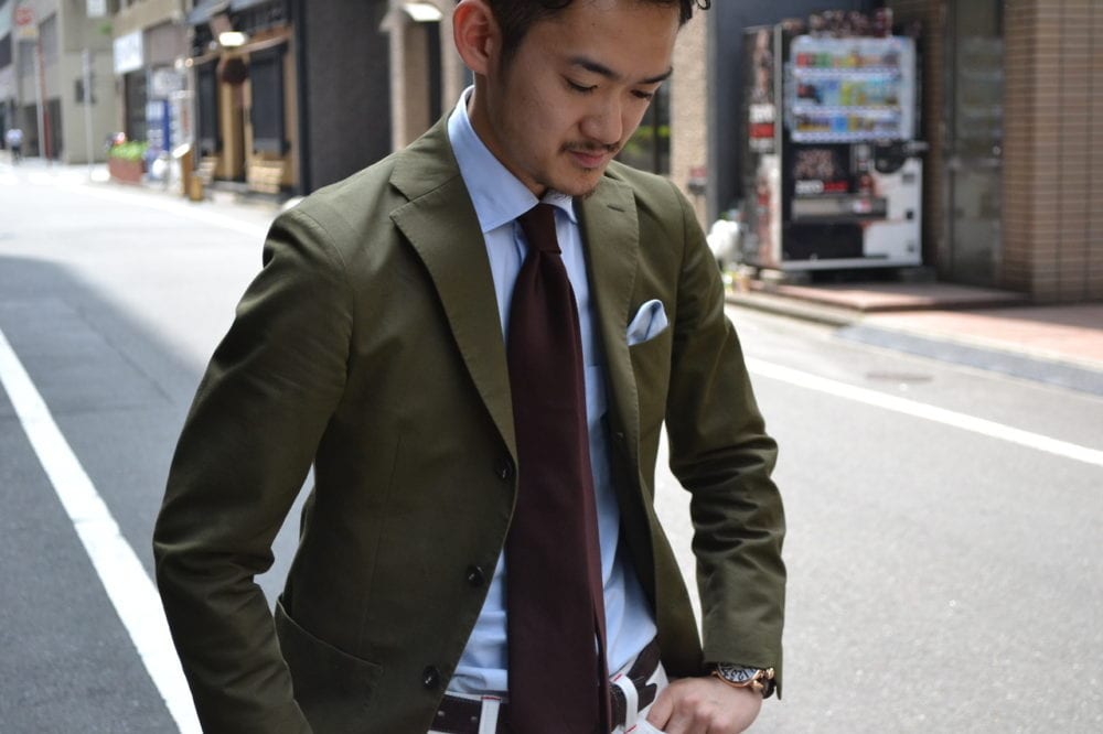 olive-green-brown-jacket-tie
