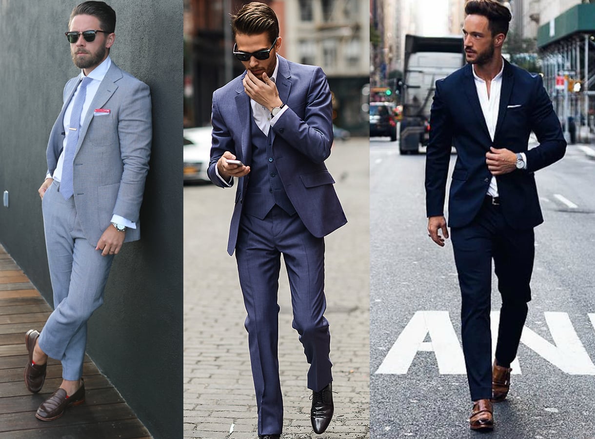 gray suit cocktail attire
