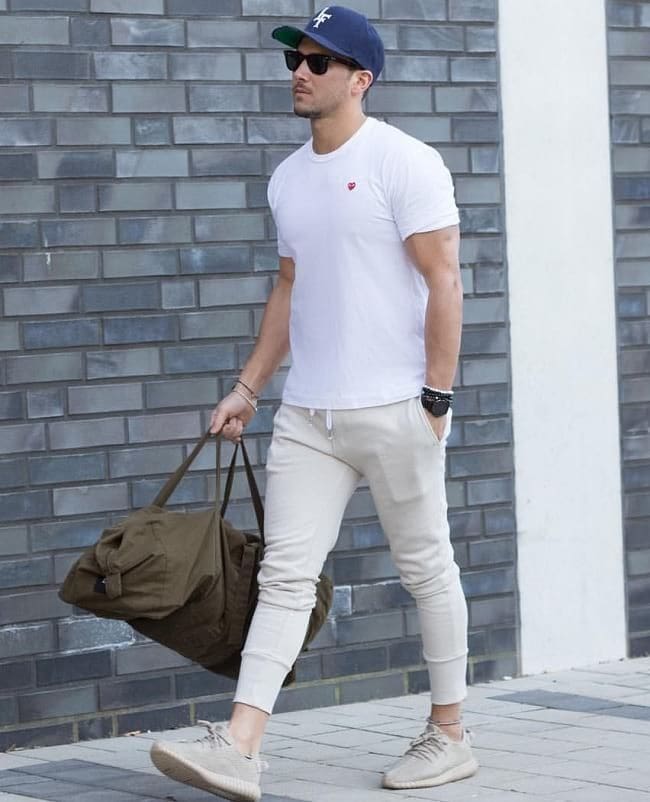 all white casual outfits mens
