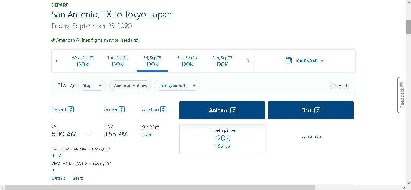 Fly Business Class to Tokyo